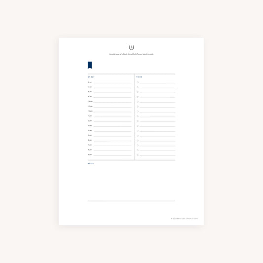 Daily Simplified Planner Sample Page Printable