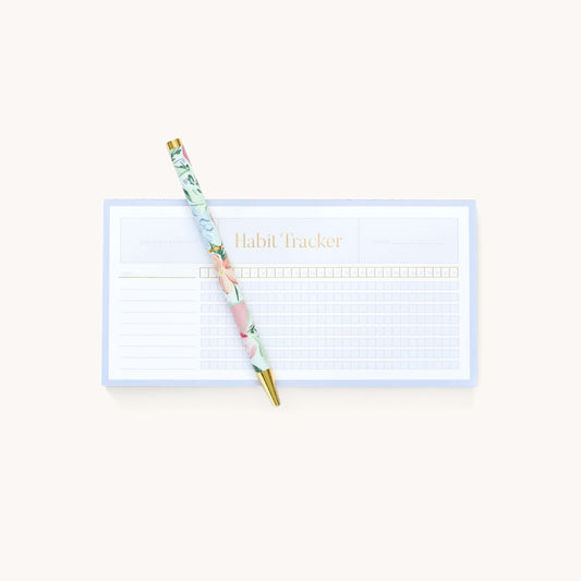 Habit Tracker Notepad with Twist Pen