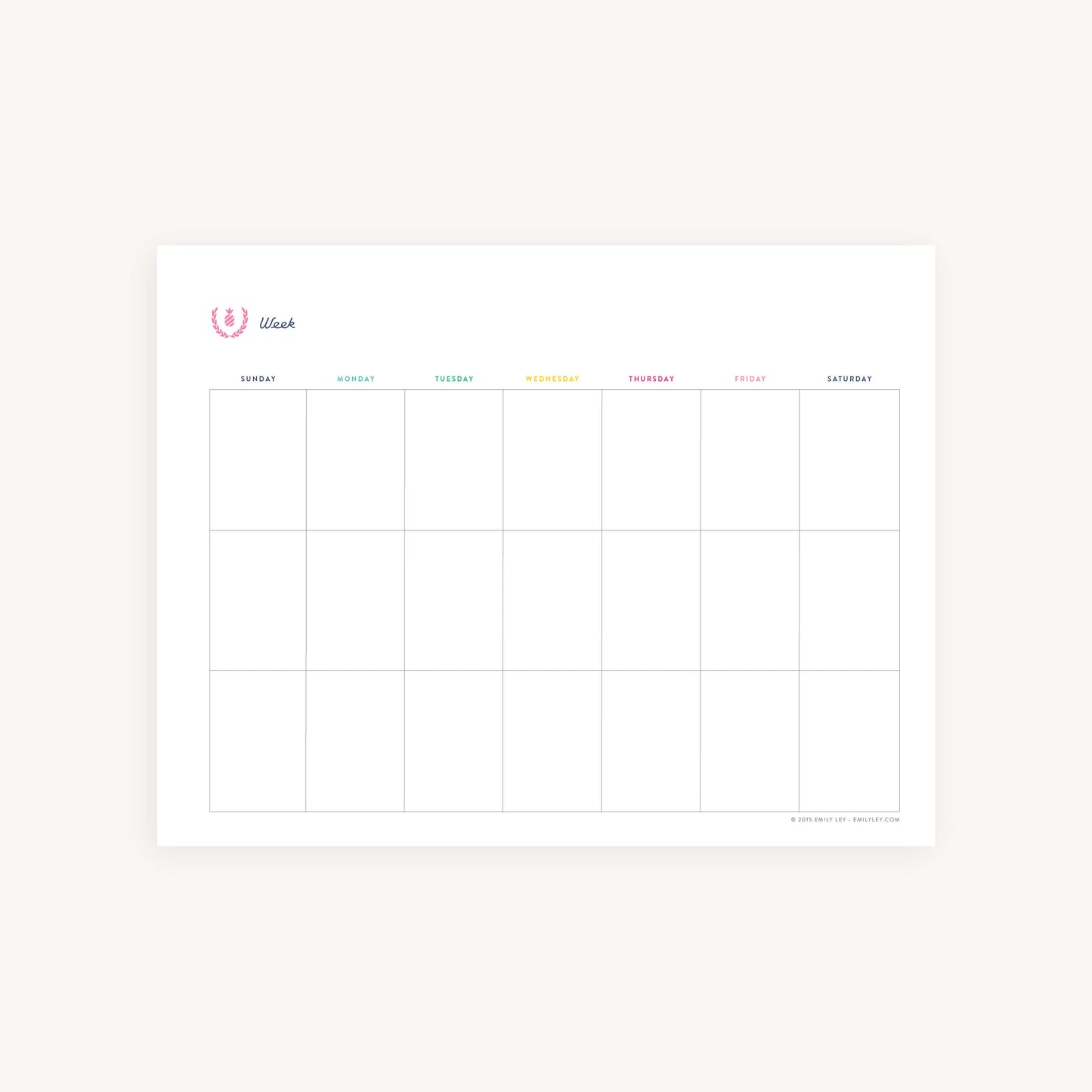 Weekly Calendar Printable