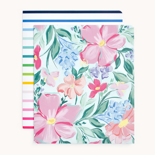 Pocket Folder Set, Blush Magnolia & Happy Stripe