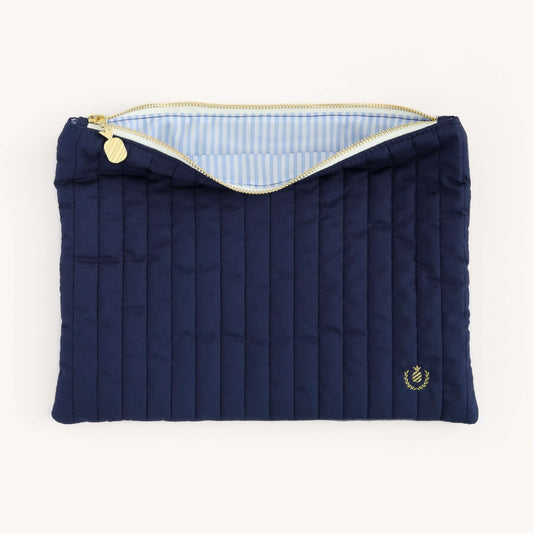Navy Quilted Pouch Inside Liner