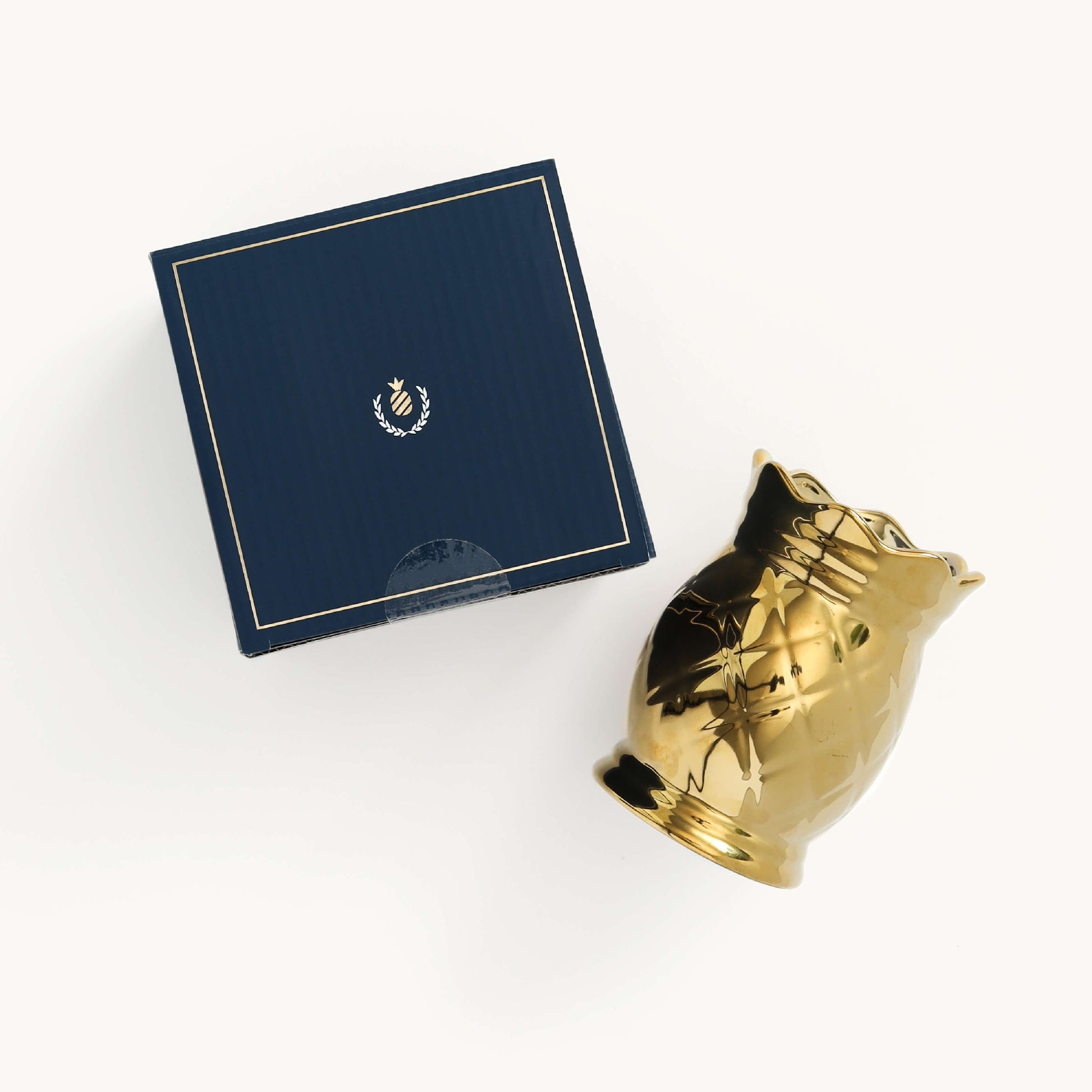 Gold Pineapple Pen Cup & Box