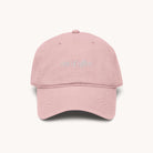 Pink Cotton Out of Office baseball hat with embroidered lettering by Simplified by Emily Ley