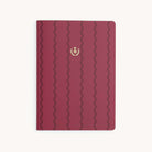 Mid sized notebook with Raspberry Ribbon pattern and compact size for everyday notes, lists, and on-the-go organization