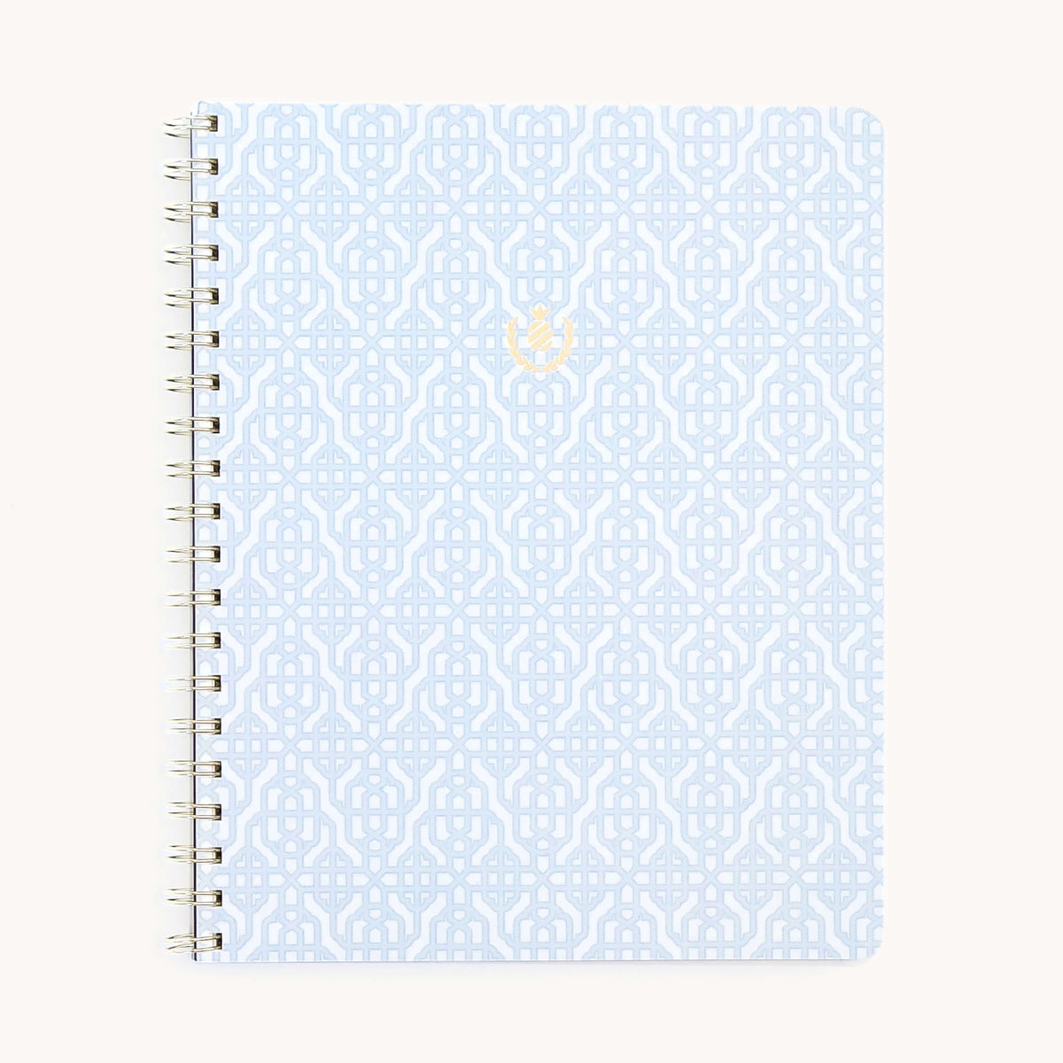 Lined Notebook | Carolina Trellis, Gold Coil – Simplified