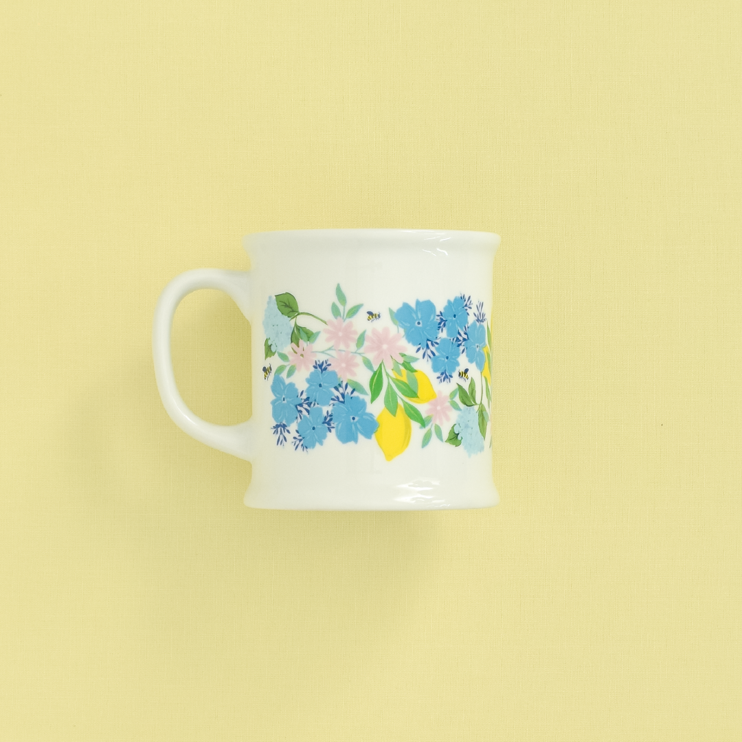 FLORAL BEES MUG DESIGN