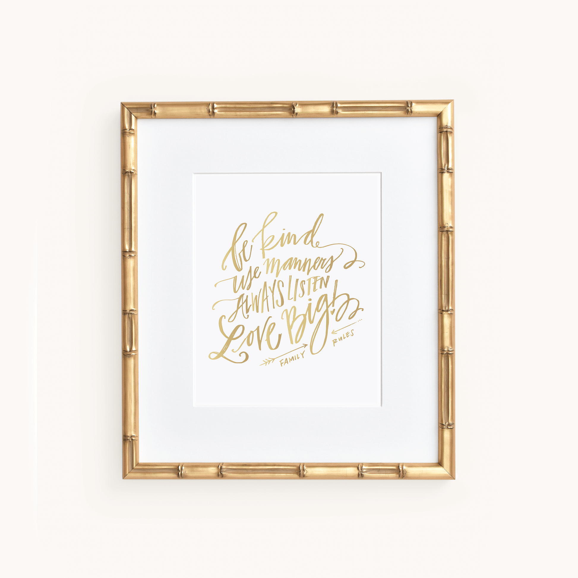 Family Rules Art Print