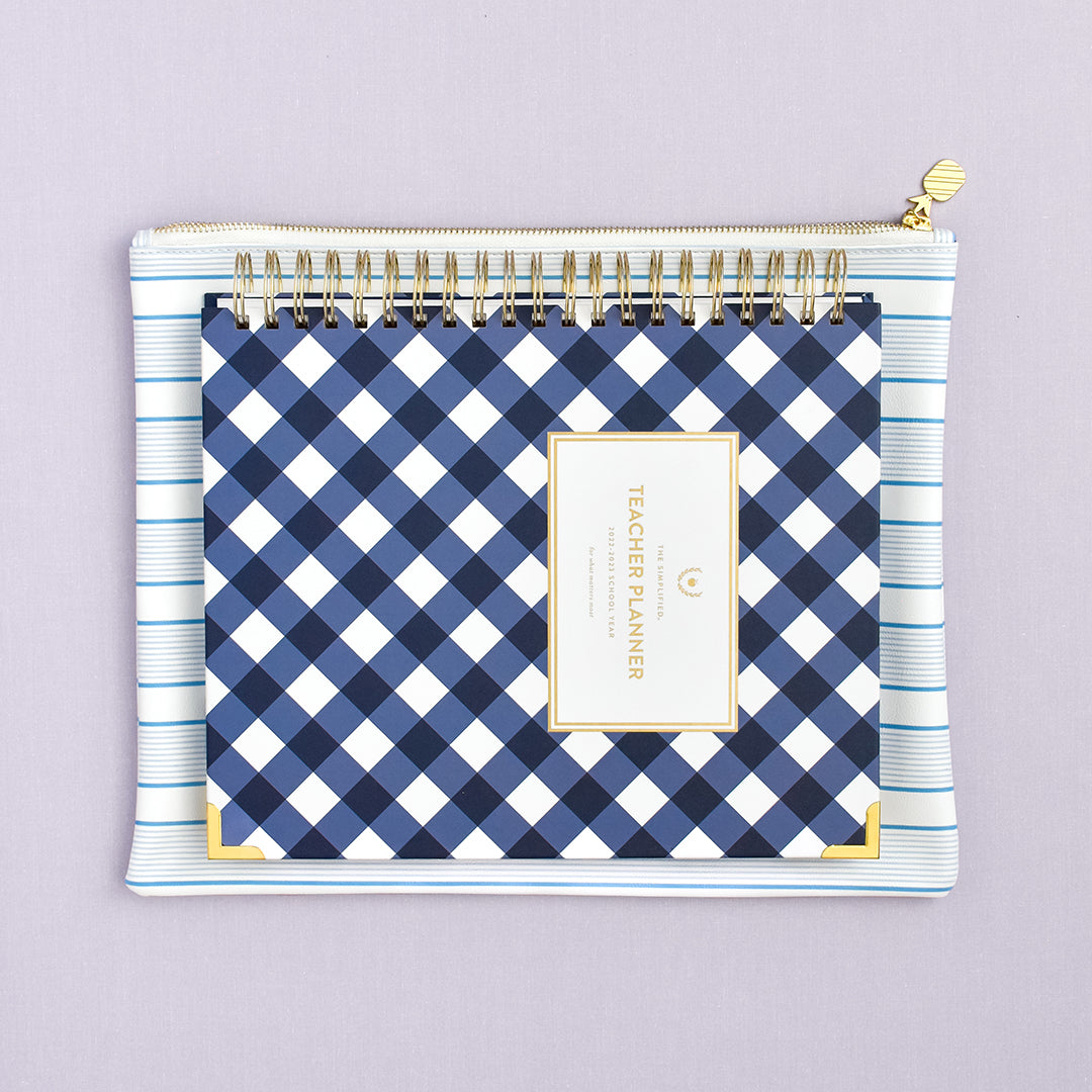 Planner Pouch, Dandelion Stripe – Simplified® by Emily Ley