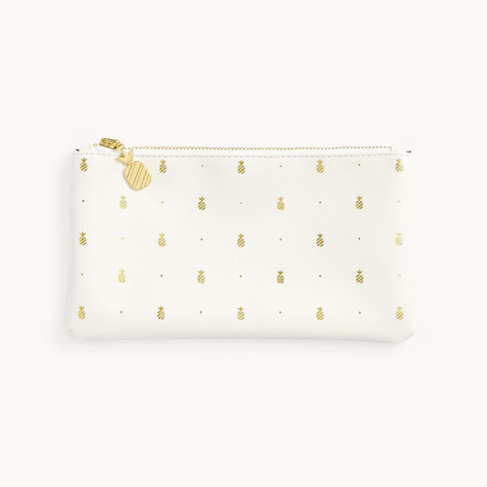 IVORY PINEAPPLE PENCIL POUCH