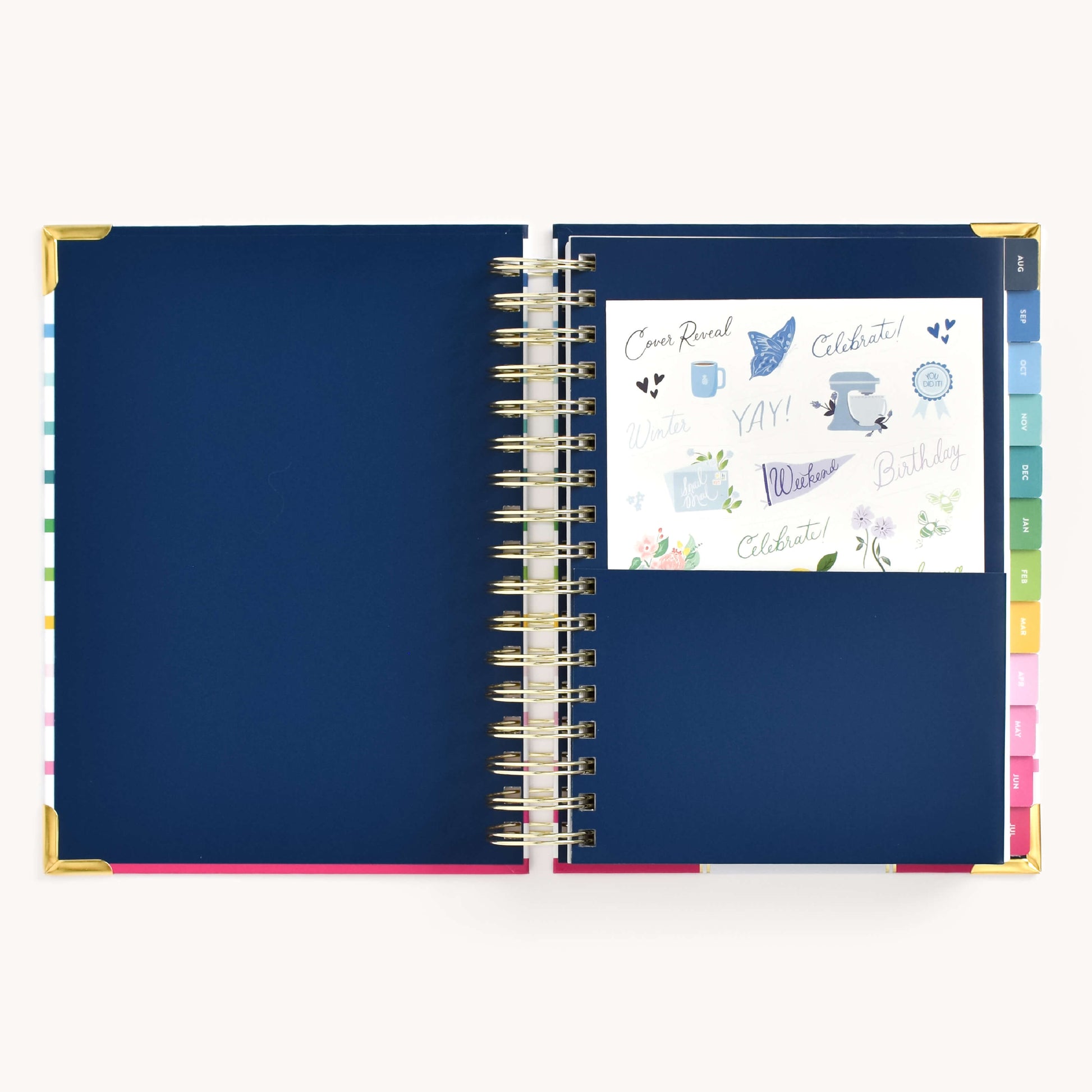 2023 - 2024 Blue & Pink Floral Spiral Planner - 18 Months, Hobby Lobby